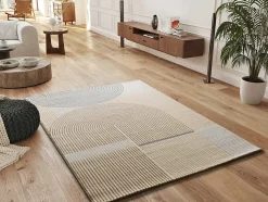 Tapis intérieur ATTICGO beige rectangulaire géométrique 140x200 cm GARDEN