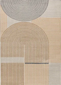 Tapis intérieur ATTICGO beige rectangulaire géométrique 140x200 cm GARDEN