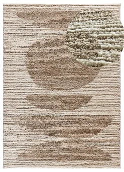 Tapis intérieur ATTICGO beige rectangulaire scandinave 140x200 cm LIMA