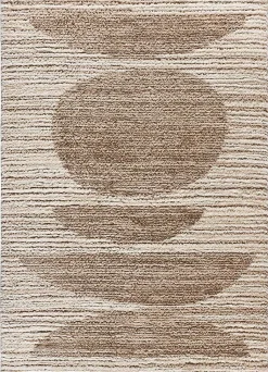Tapis intérieur ATTICGO beige rectangulaire scandinave 140x200 cm LIMA