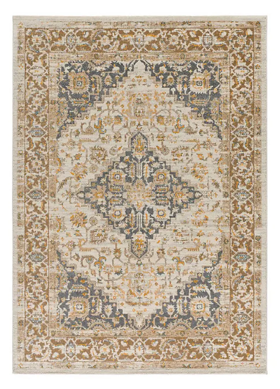 Tapis intérieur ATTICGO beige / gris rectangulaire vintage 160x230 cm DELTA