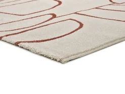 Tapis intérieur ATTICGO beige / cuivre rectangulaire géométrique 133x190 cm BERUTI