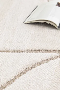 Tapis intérieur ATTICGO blanc rectangulaire scandinave avec relief 160x230 cm DIENA