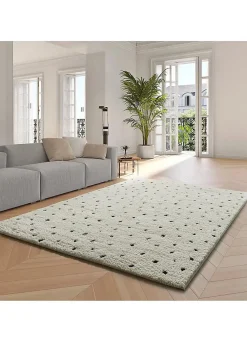 Tapis intérieur ATTICGO blanc rectangulaire shaggy scandinave 60x120 cm ATESA