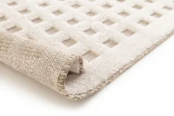 Tapis intérieur ATTICGO blanc rectangulaire scandinave avec relief 120x170 cm DIENA