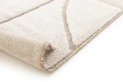 Tapis intérieur ATTICGO blanc rectangulaire scandinave avec relief 120x170 cm DIENA