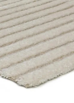 Tapis intérieur ATTICGO blanc rectangulaire scandinave avec relief 200x290 cm LINA