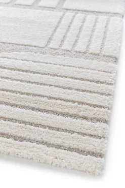 Tapis intérieur ATTICGO blanc rectangulaire scandinave 120x170 cm SNOWY