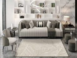 Tapis intérieur ATTICGO blanc rectangulaire botanique 80x150 cm SENSATION