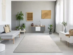 Tapis intérieur ATTICGO blanc rectangulaire uni 140x200 cm MONTANA