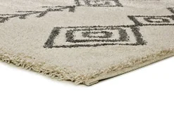 Tapis intérieur ATTICGO blanc rectangulaire shaggy ethnique 160x230 cm ATLAS