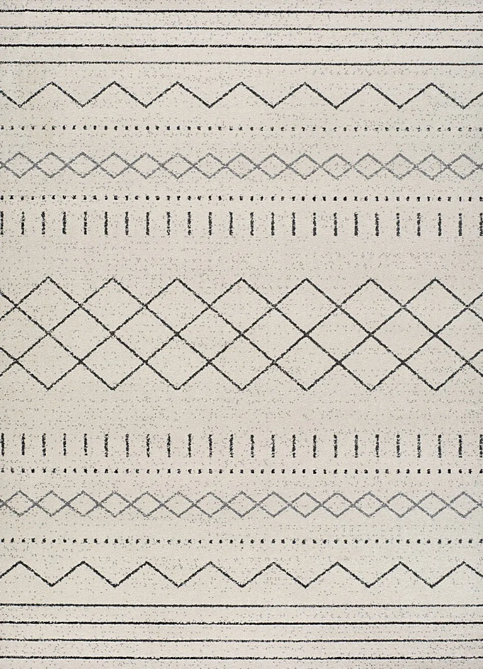 Tapis intérieur ATTICGO blanc rectangulaire éthnique 160x230 cm AKKA