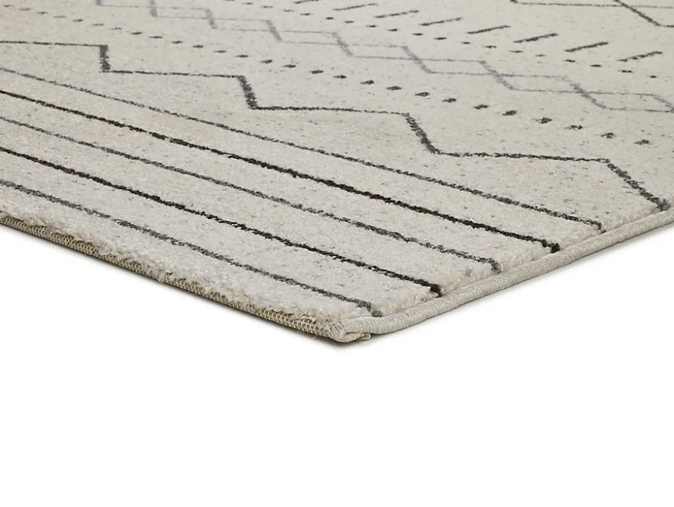 Tapis intérieur ATTICGO blanc rectangulaire éthnique 160x230 cm AKKA