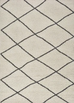 Tapis intérieur ATTICGO blanc rectangulaire éthnique 133x190 cm ATLAS