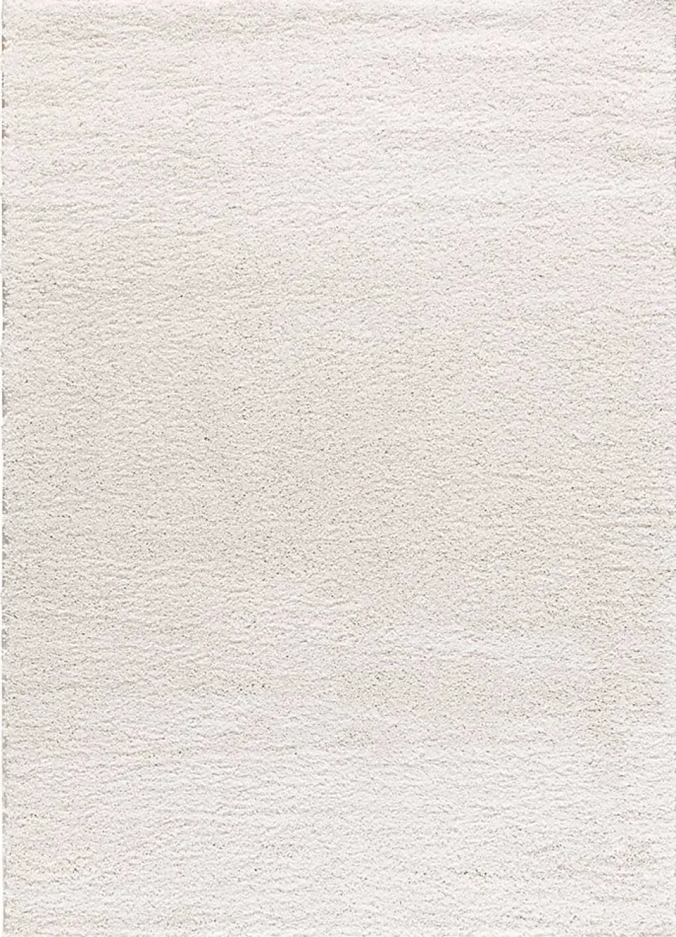 Tapis intérieur ATTICGO blanc rectangulaire shaggy uni 60x120 cm ATLAS