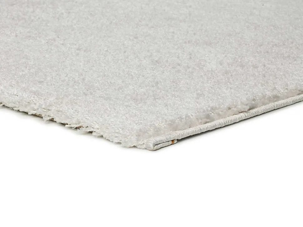 Tapis intérieur ATTICGO blanc rectangulaire shaggy uni 60x120 cm ATLAS