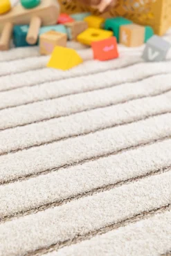 Tapis intérieur ATTICGO blanc rectangulaire scandinave avec relief 80x150 cm DIENA
