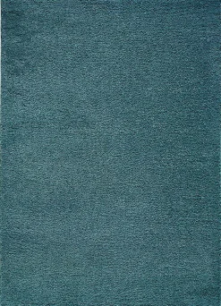 Tapis intérieur ATTICGO bleu rectangulaire shaggy uni 160x230 cm ATLAS