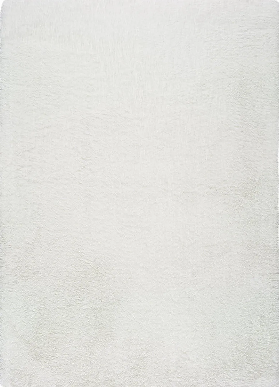 Tapis intérieur ATTICGO blanc rectangulaire shaggy uni 140x200 cm ALPACA