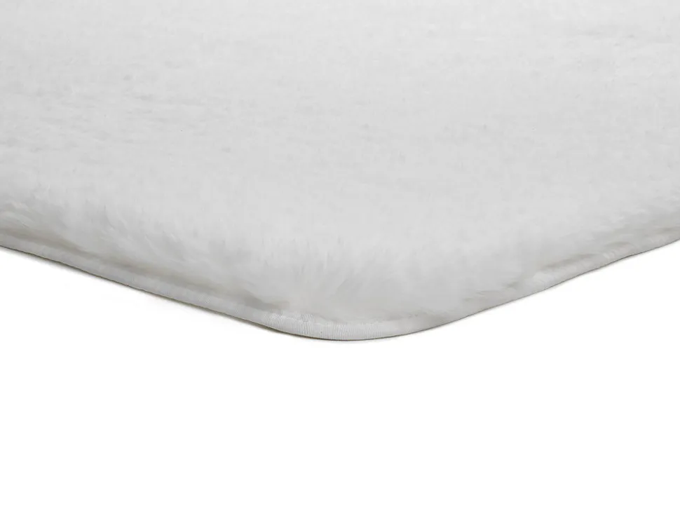Tapis intérieur ATTICGO blanc rectangulaire shaggy uni 140x200 cm ALPACA