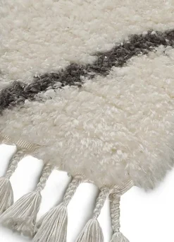 Tapis intérieur ATTICGO blanc rectangulaire shaggy uni 120x170 cm SAMIRA