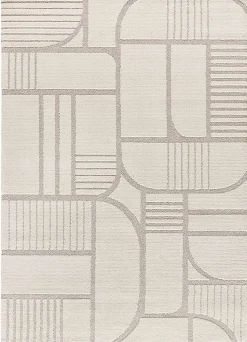 Tapis intérieur ATTICGO blanc rectangulaire scandinave 160x230 cm SNOWY