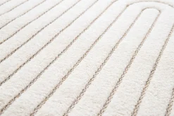 Tapis intérieur ATTICGO blanc rectangulaire scandinave avec relief 120x170 cm DIENA