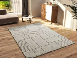 Tapis intérieur ATTICGO blanc rectangulaire scandinave 80x150 cm SNOWY