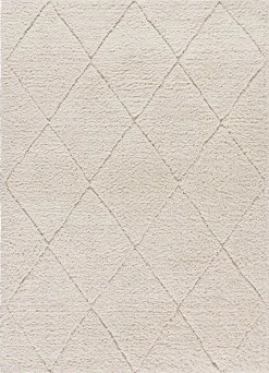 Tapis intérieur ATTICGO blanc rectangulaire shaggy 160x230 cm ATESA