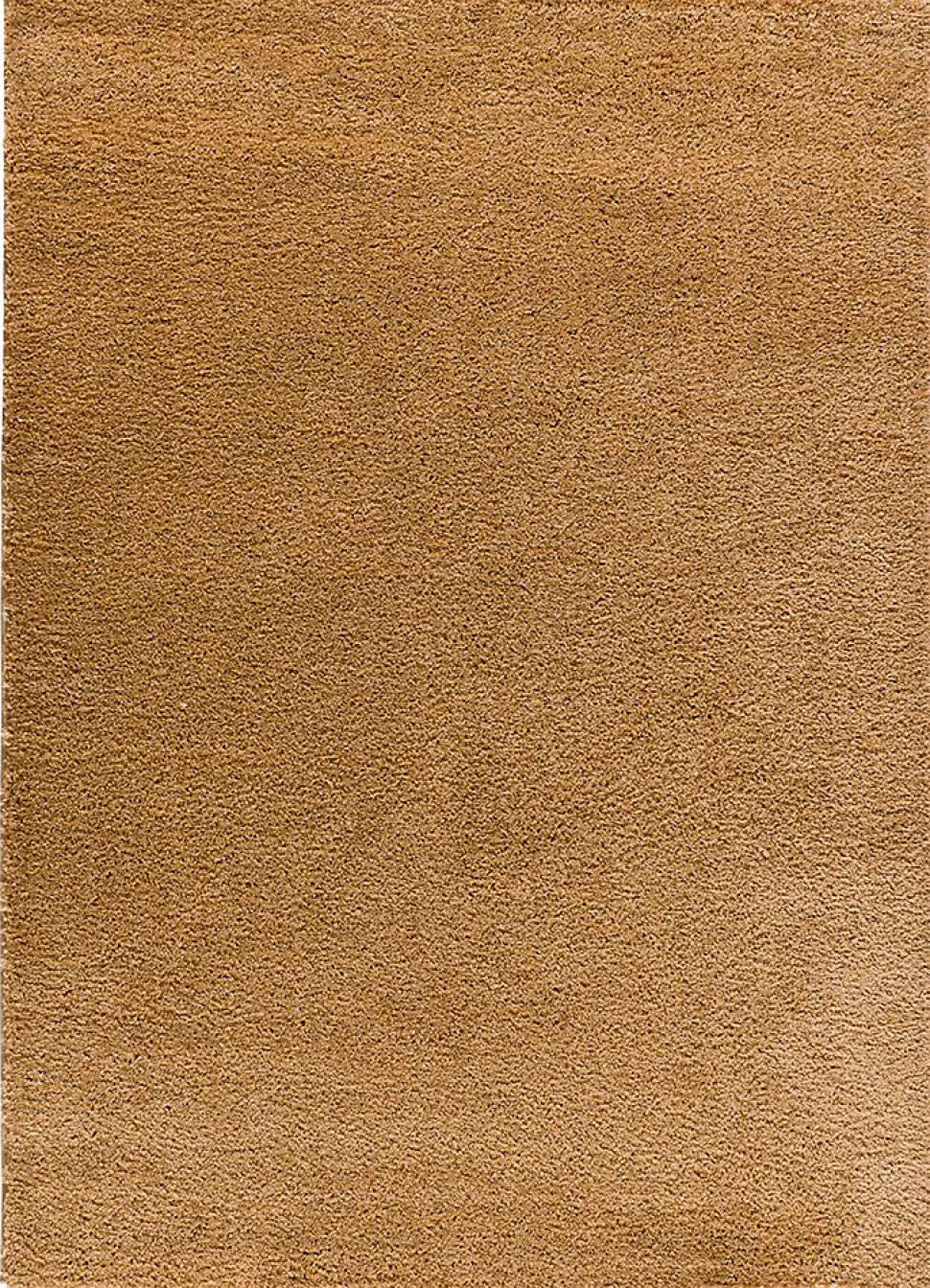 Tapis intérieur ATTICGO camel rectangulaire shaggy uni 160x230 cm ATLAS