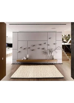 Tapis intérieur ATTICGO crème / multicolore rectangulaire shaggy moderne 120x180 cm LUSH