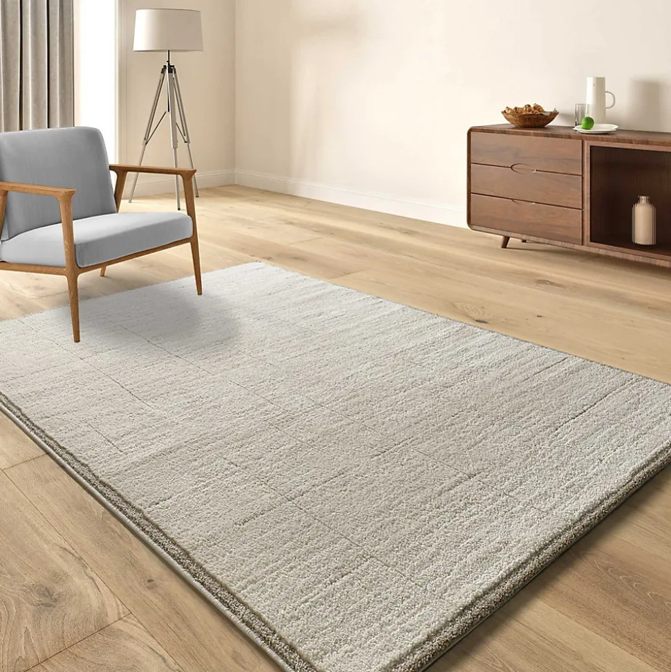 Tapis intérieur ATTICGO crème rectangulaire scandinave 200x290 cm CANDELA