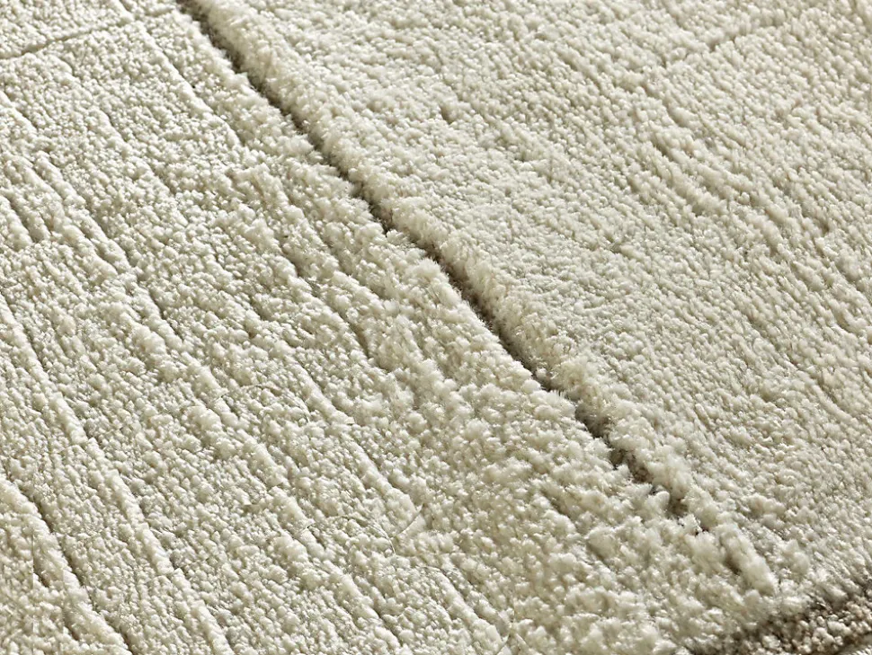 Tapis intérieur ATTICGO crème rectangulaire scandinave 200x290 cm CANDELA
