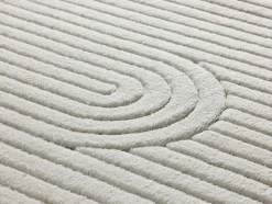 Tapis intérieur ATTICGO crème rectangulaire géometrique avec relief 160x230 cm ESTILO
