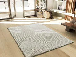 Tapis intérieur ATTICGO crème rectangulaire géometrique avec relief 160x230 cm VERONA