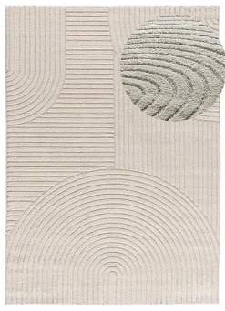 Tapis intérieur ATTICGO crème rectangulaire géometrique avec relief 160x230 cm VERONA