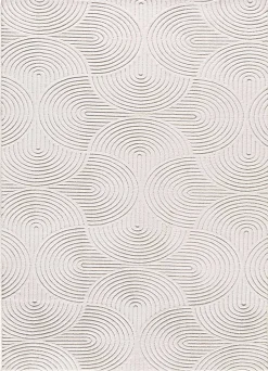Tapis intérieur ATTICGO crème rectangulaire géometrique avec relief 160x230 cm ESTILO