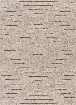 Tapis intérieur ATTICGO crème rectangulaire shaggy 160x230 cm ATESA