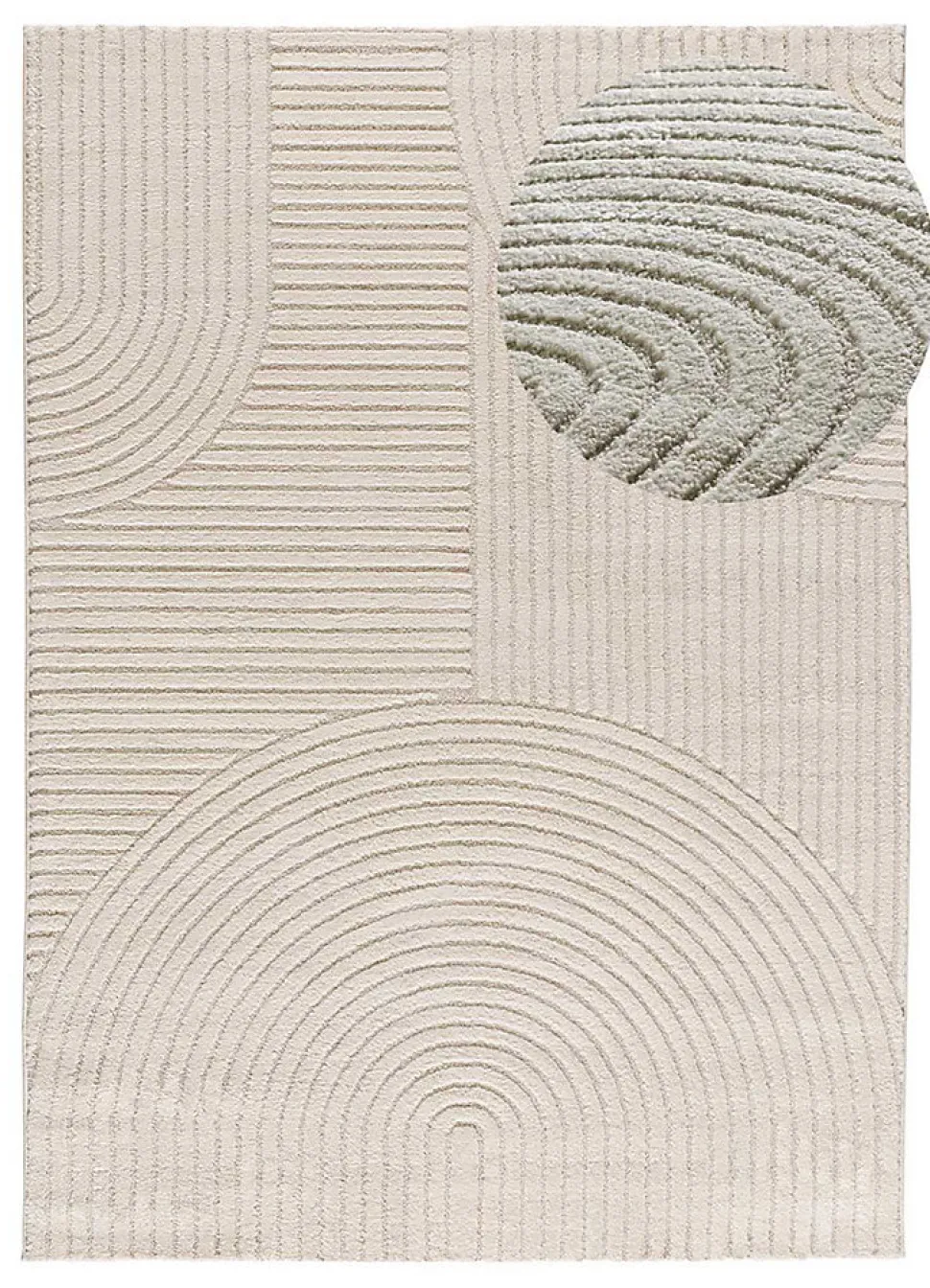 Tapis intérieur ATTICGO crème rectangulaire géometrique avec relief 120x170 cm VERONA