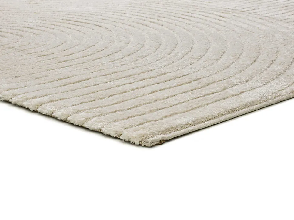 Tapis intérieur ATTICGO crème rectangulaire géometrique avec relief 120x170 cm VERONA