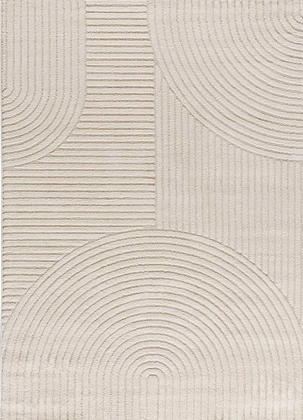 Tapis intérieur ATTICGO crème rectangulaire géometrique avec relief 120x170 cm VERONA