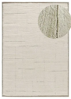 Tapis intérieur ATTICGO crème rectangulaire scandinave 80x150 cm CANDELA