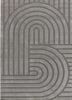 Tapis intérieur ATTICGO gris rectangulaire scandinave 80x150 cm SNOWY
