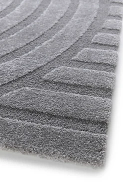 Tapis intérieur ATTICGO gris rectangulaire scandinave 80x150 cm SNOWY