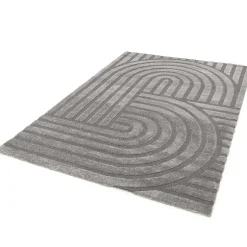 Tapis intérieur ATTICGO gris rectangulaire scandinave 80x150 cm SNOWY