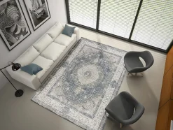 Tapis intérieur ATTICGO gris rectangulaire vintage 140x200 cm NEILA