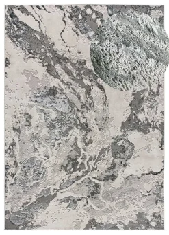 Tapis intérieur ATTICGO gris rectangulaire abstrait 80x150 cm AGATA