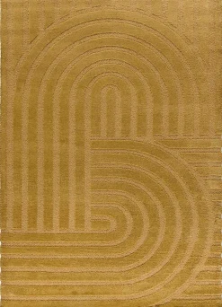 Tapis intérieur ATTICGO moutarde rectangulaire scandinave 80x150 cm SNOWY