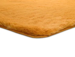 Tapis intérieur ATTICGO moutarde rectangulaire shaggy uni 60x100 cm ALPACA