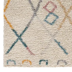 Tapis intérieur ATTICGO multicolore rectangulaire berbère 133x190 cm ULAI